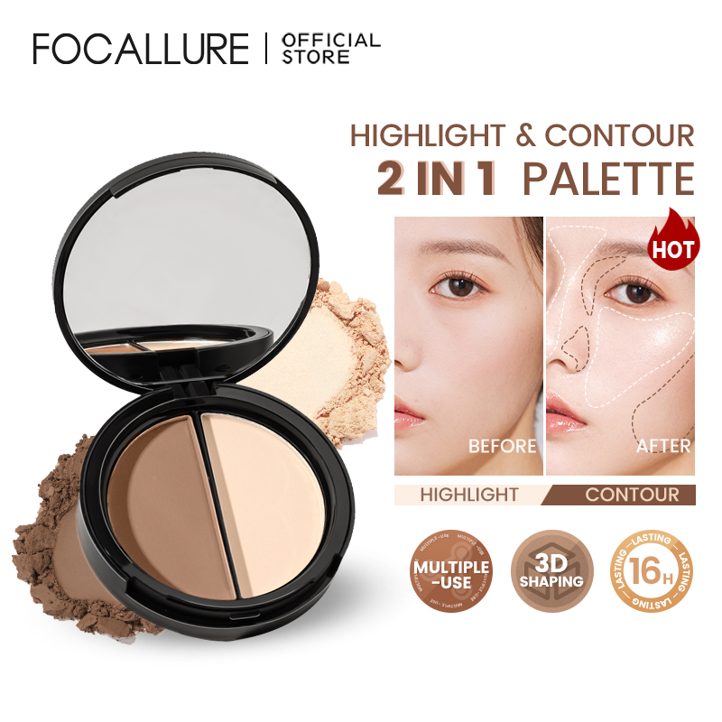 Best of FOCALLURE Matte Highlighter Palette Long-Lasting Shimmer Face Bronzers Contour Illuminator Natural Blush Powder Makeup Cosmetics Reviews & Tips