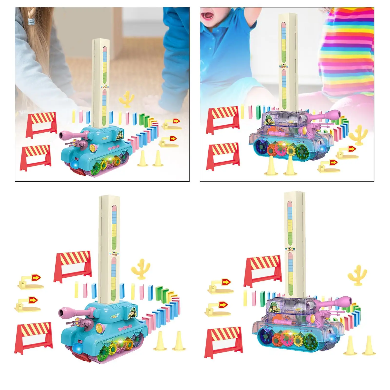 Electric Tank Blocks Toys Building and Stacking Blocks Educational Toys Laying Toy Tank Set for Boys Children Birthday Gifts