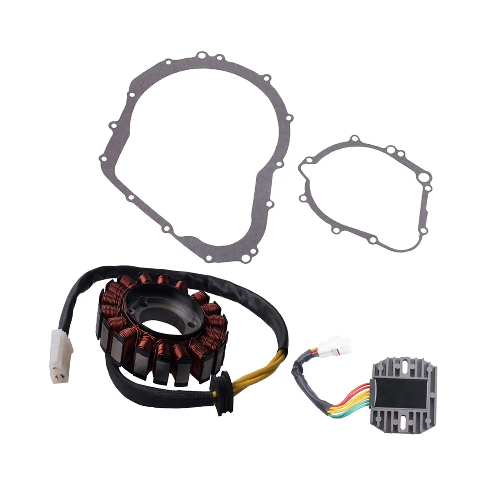 Motorcycle Motor Stator Magneto Coil Set with Regulator Rectifier Durable