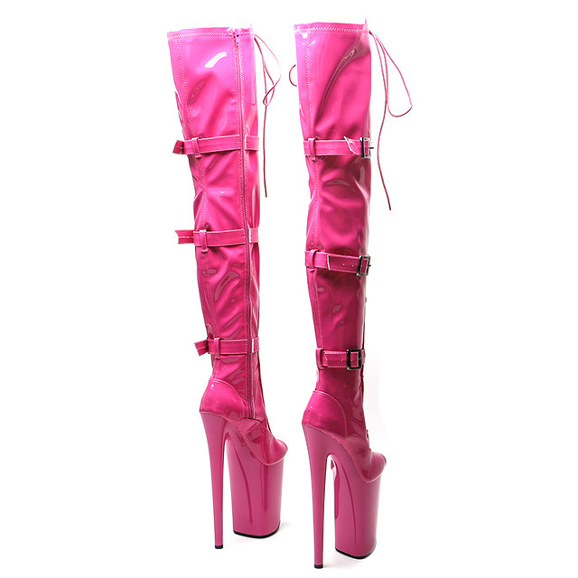 High Heels Beyond 3028 Pink Pleaser BEYOND-1020 Patent Baby Pink