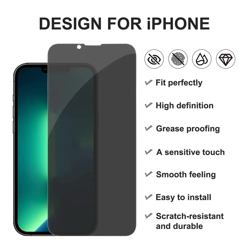 iphone 13 pro max tempered glass Anti-spy Glass for IPhone 13 12 Pro Max Mini XS MAX 8 7 Plus Full Cover Privacy Screen Protector for IPhone 11 PRO MAX X XR SE 3 iphone 13 pro max glass screen