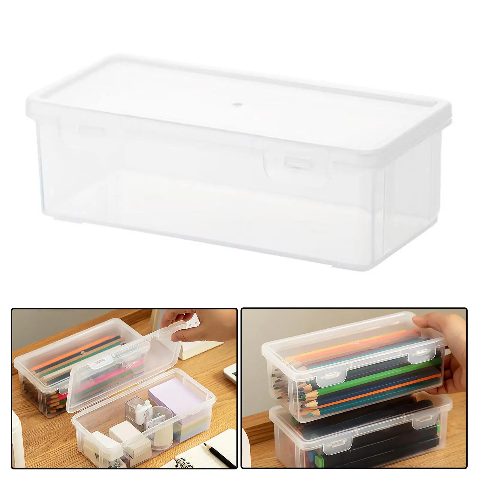 Storage Box Multifunctional Transparent Waterproof Organizer for Makeup Cosmetics Pens