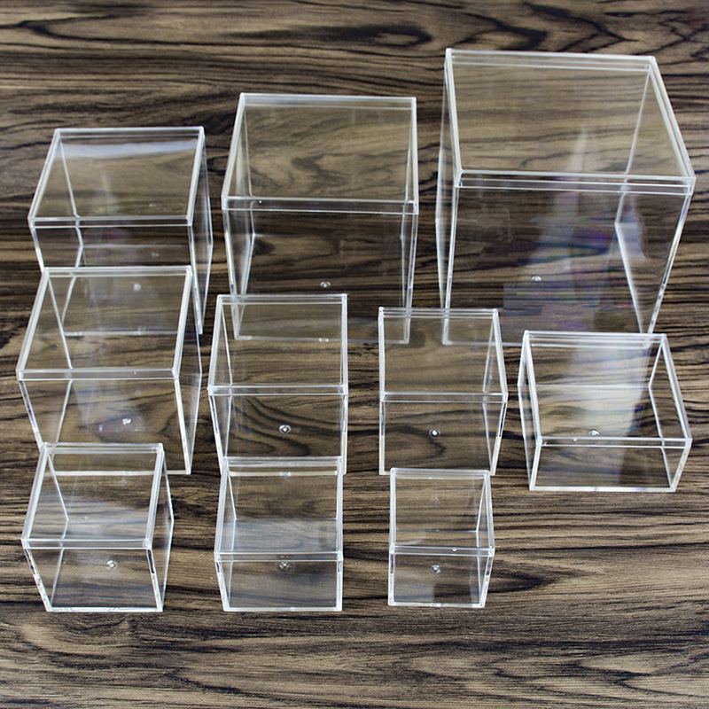 Quadratische hoch transparente Kunststoff box Zucht box Mini Candy Slime Kristall Schlamm Verpackungs box – Detail 1