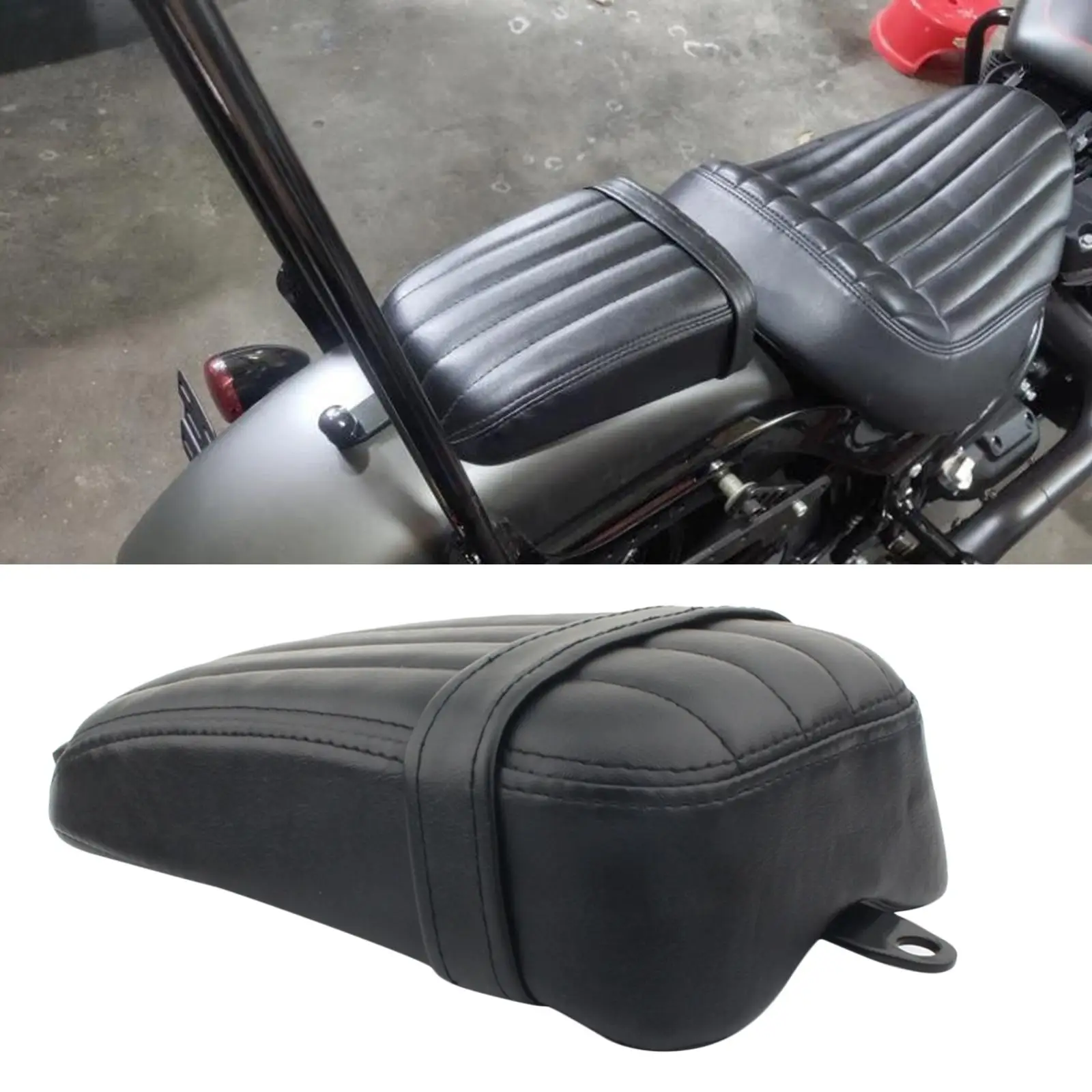 Motorcycle Rear Cushion Passenger Seat Cushion for  Street Bob