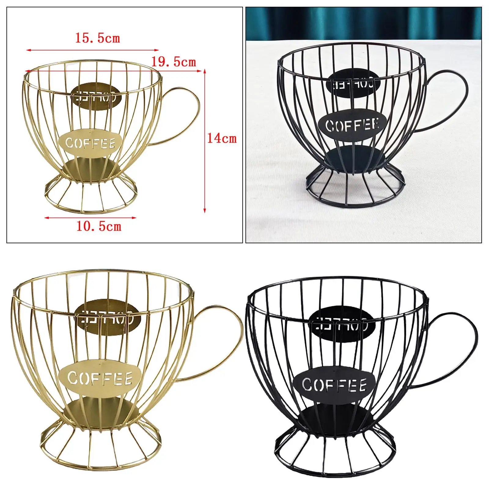 Coffee Pod Holder Mug Cup Keeper Capsule Coffee Espresso Kitchen Basket Home