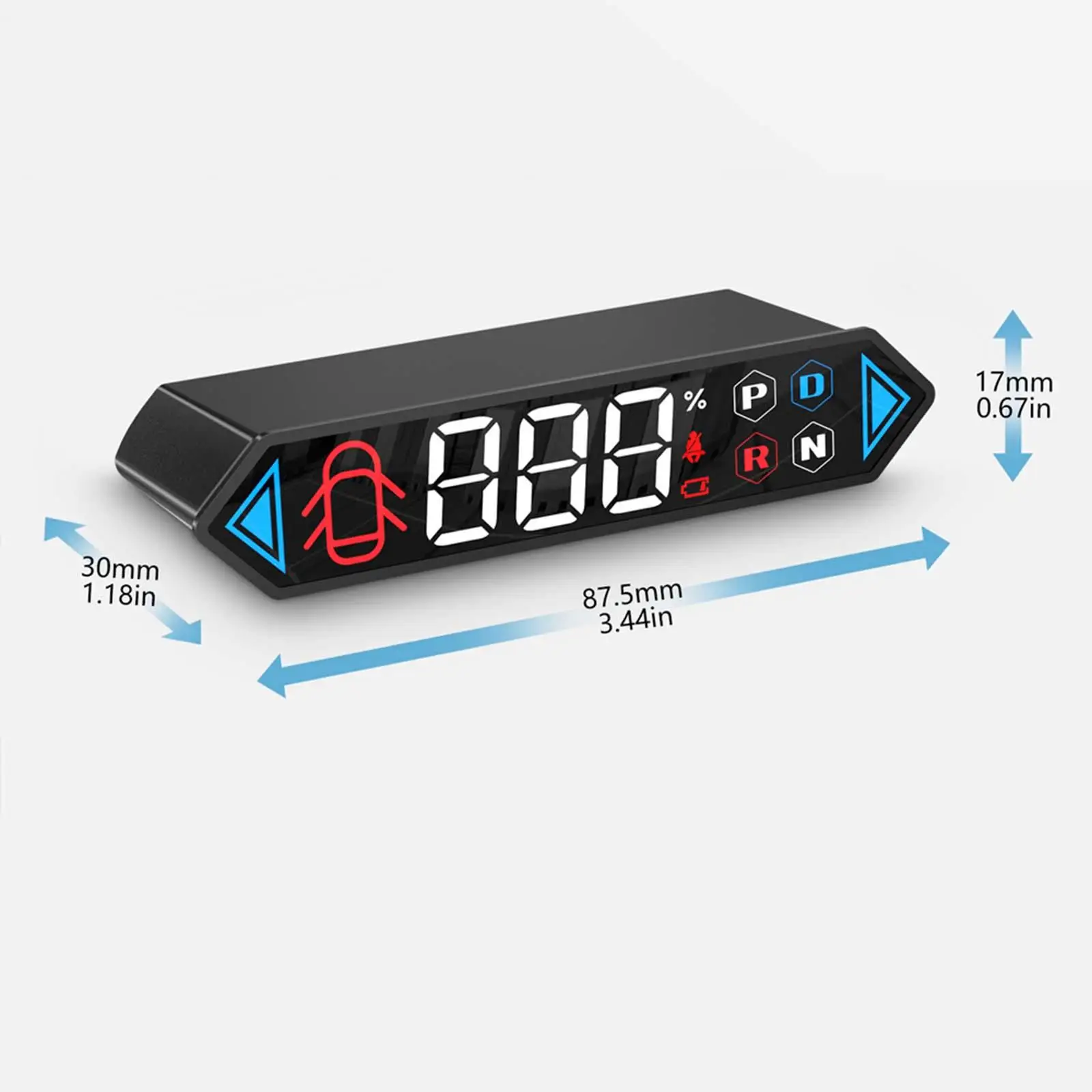 Embedded Design Mini HUD Heads up Display Turn Signal Waterproof LCD Speedometer for Tesla Model 3/Y Accessories Durable