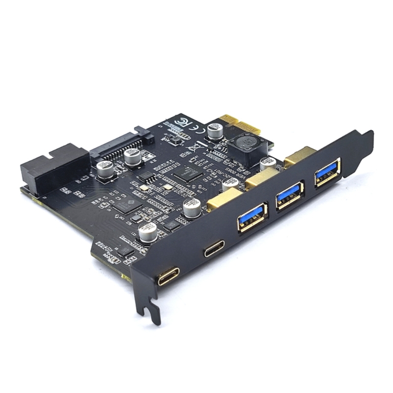 Description Picture 4 of item2025 New Type C USB 3.2 Gen2 PCIE Card Hub USB 3.0 PCI Express Board PCI-E PCI E USB 3 Adapter Multiplier USB3 3.1 Controller