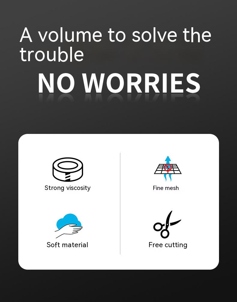 Description Picture 4 of item1 Rolls For Window Screen Repair Tape Door Screen Anti-mosquito Mesh Repair Kit Cover Fly Bug Net Window Hole Repaire Tape