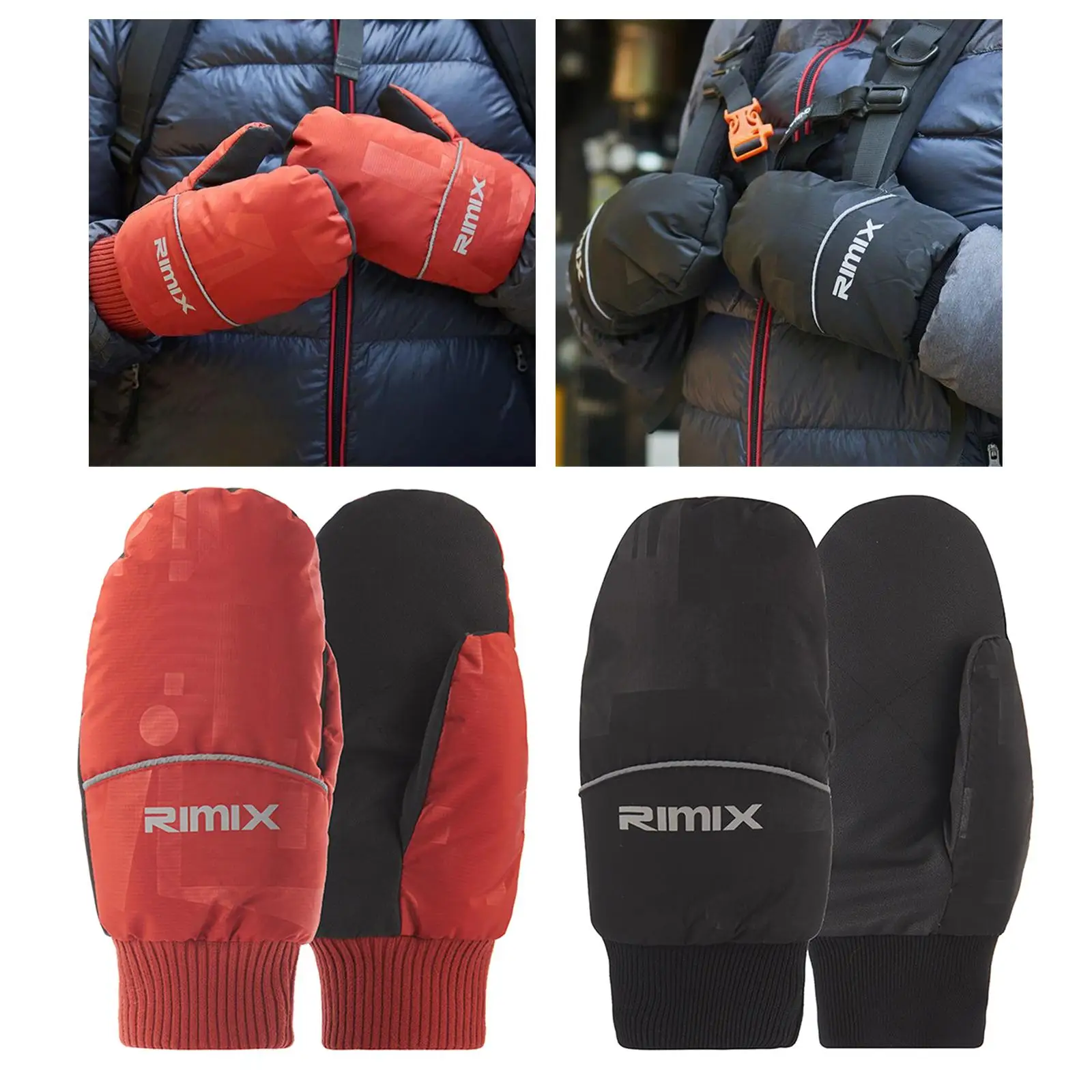 Non Slip Winter Gloves Unisex Windproof Thermal Warm Waterproof  for Skiing Walking Jogging Sports