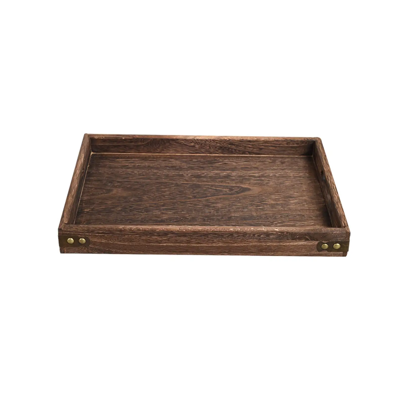 Wooden Serving Tray with Hollow Handle Eating Tray Practical for Living Room, Bathroom or Desk Drawer Multifunctional Decorative