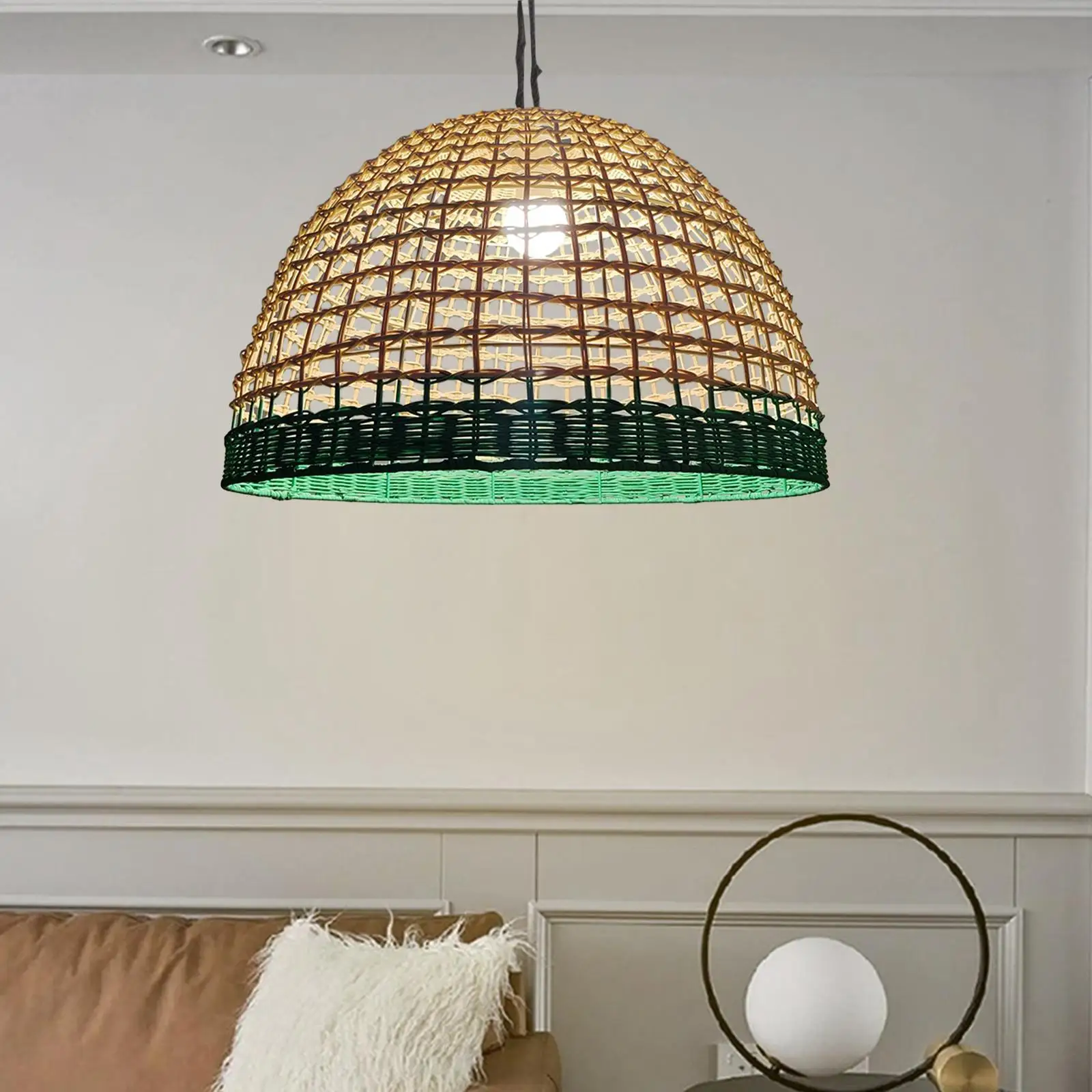 Hanging Pendant Light Cover Reading Floor Lamp Handwoven Lamp Shade