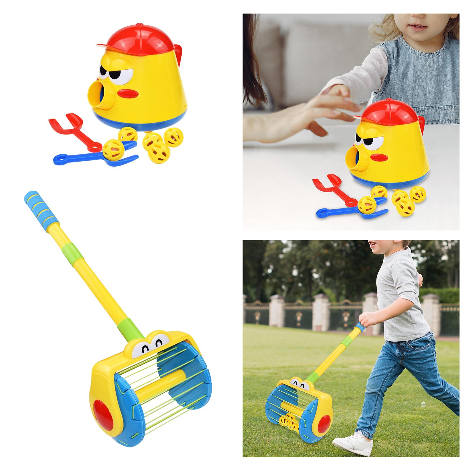 Outdoor Launch Ball Game Universal Rotation Durable Material Cute Appearance Launching Ball Kids Toy Preschool Boys Girls