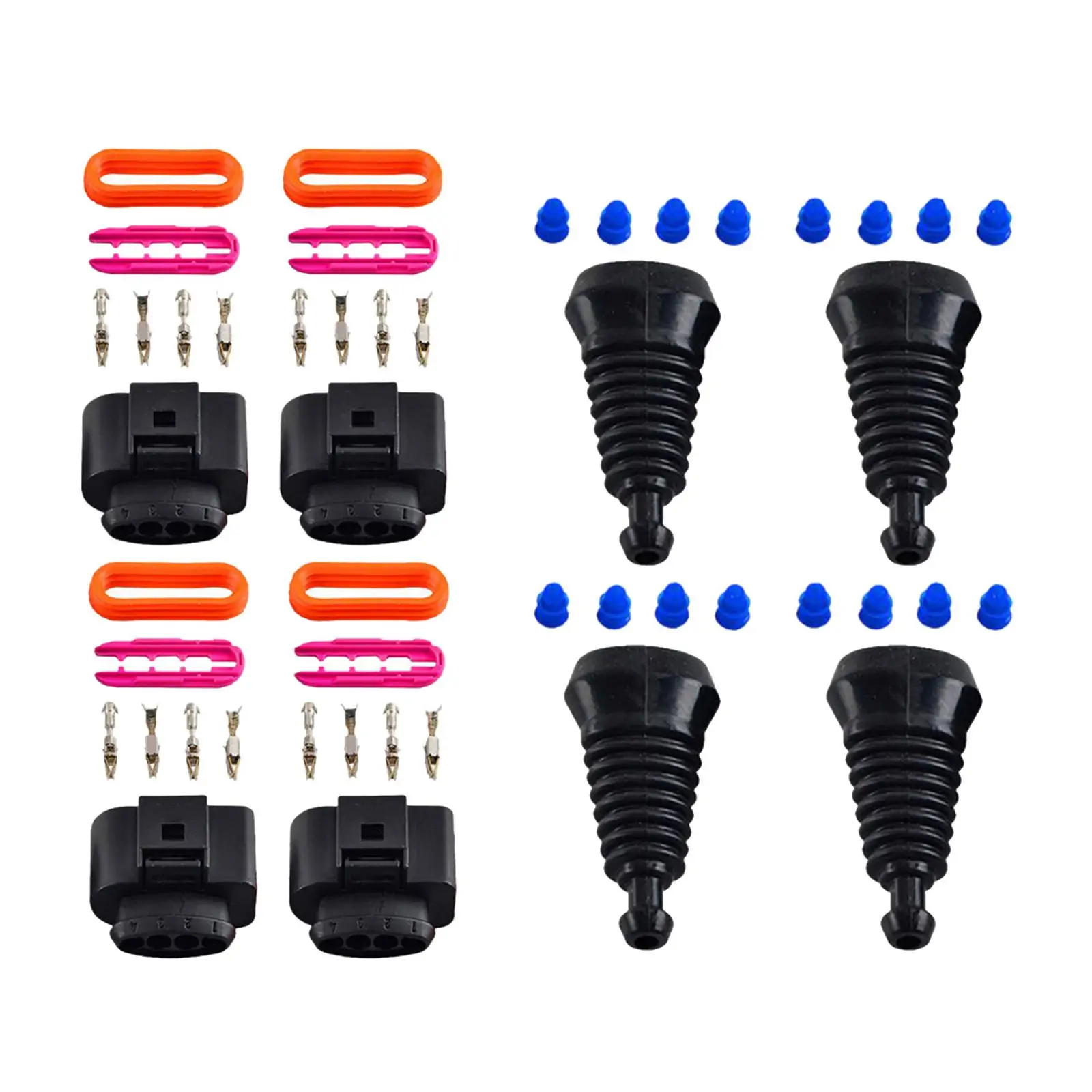 4 Pieces Ignition Coil Connector Portable Easy Installation Durable Repairing Kit Plug for A4 A8 Car Accessory Replacement