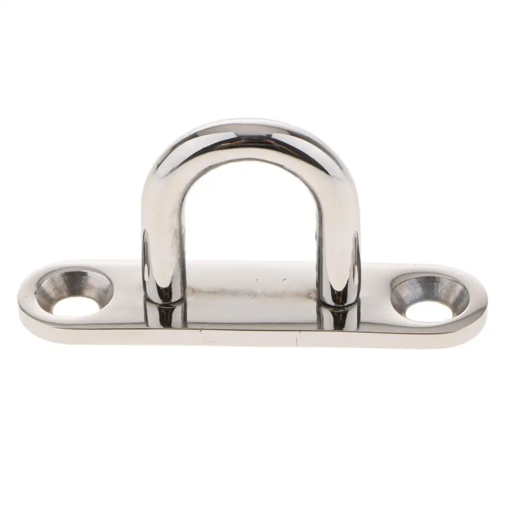 Eye Plates Stainless Steel Oblong Pad Eye Ring Hook Ceiling Hook for Yoga Swings Hammocks/Boat Rigging/Marine Deck Hardware