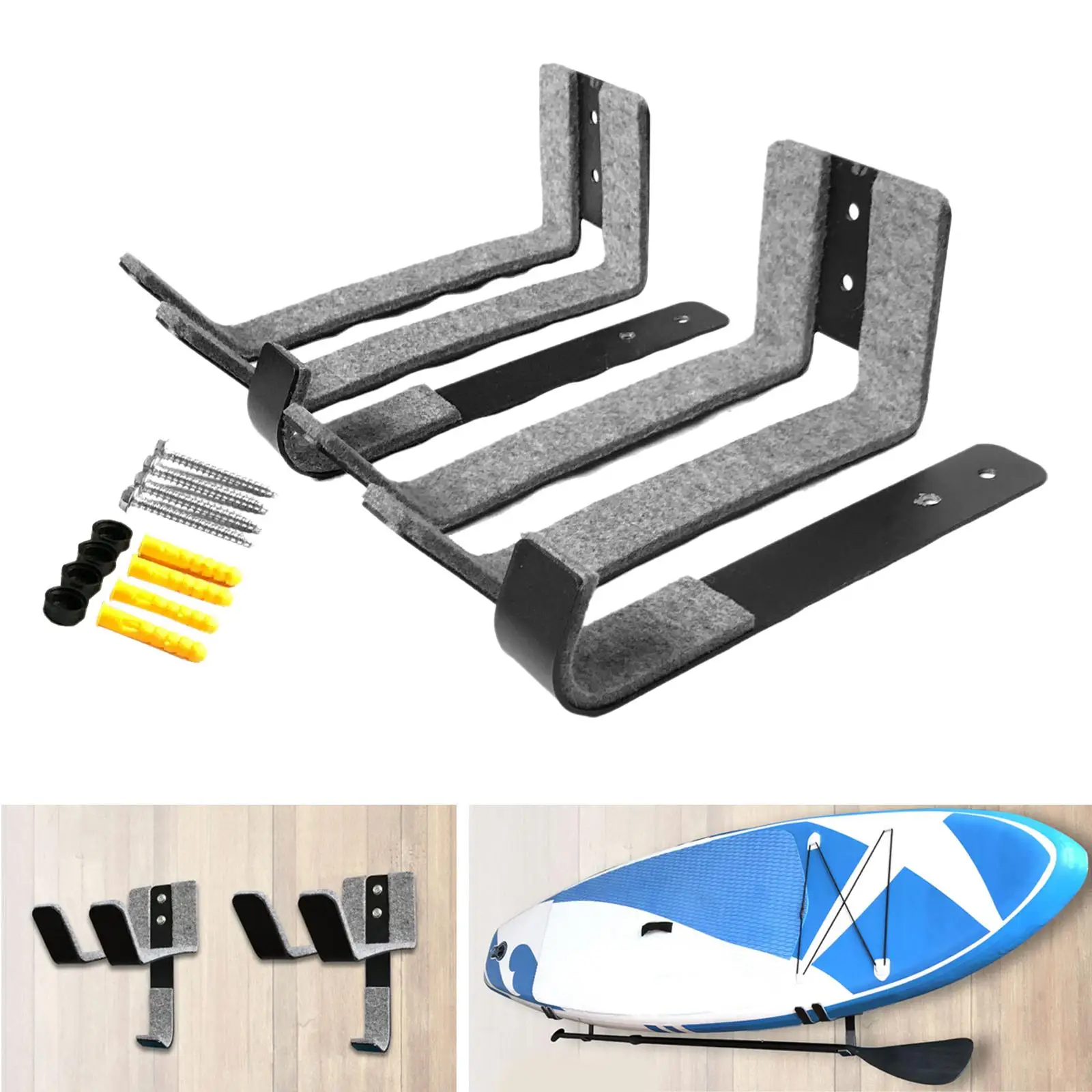 Metal Surf Board Rack Holds Both Long Boards and Short Boards with Foam