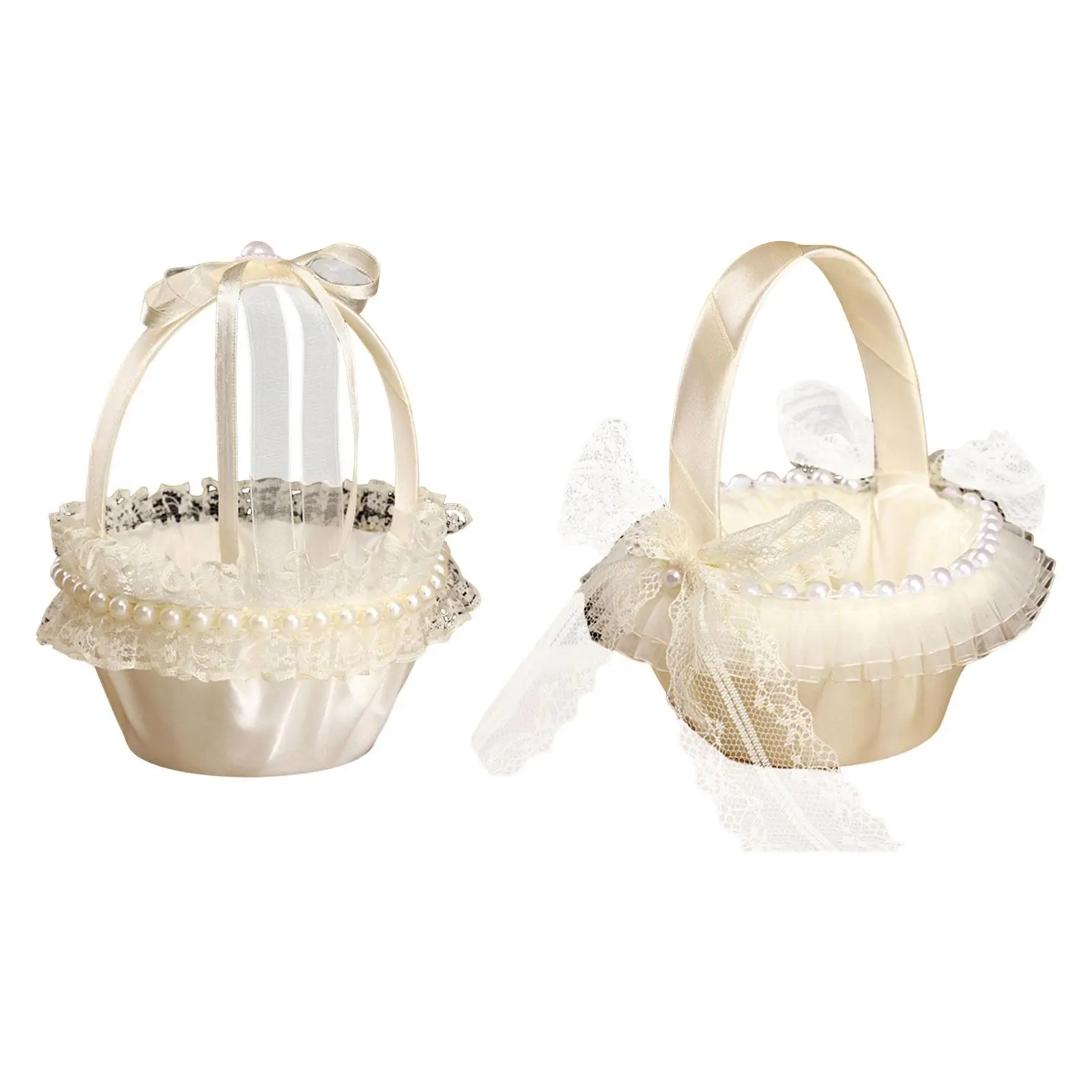 Wedding Flower Baskets Romantic Love Symbol Petals Storage Basket for Wedding Ceremony Bridal Accessories Party Centerpiece