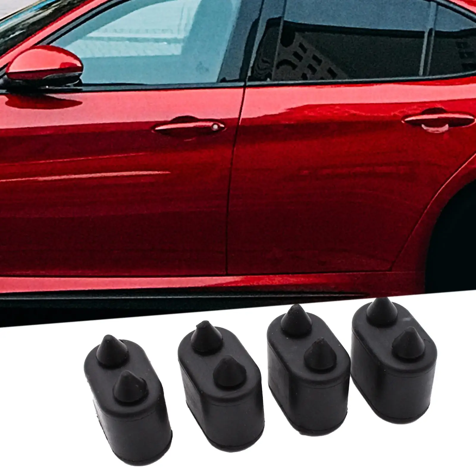 4 Pieces Car Door Jamb Body Bumpers Cushion Pads Black for Buick GS GSX Replace