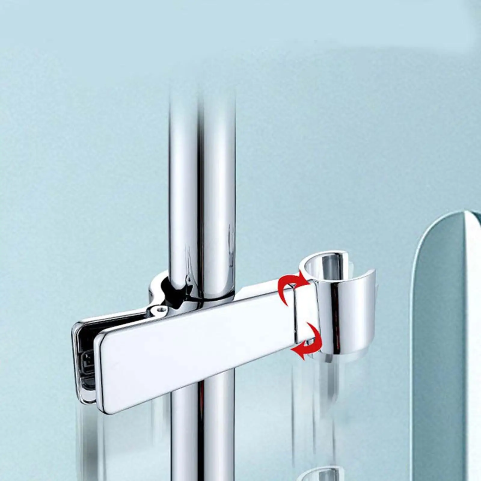 Adjustable Shower Bracket Shower 45 Degree Rotation Non Slip Design Shower Bracket for Hand Shower Head Slide Bar