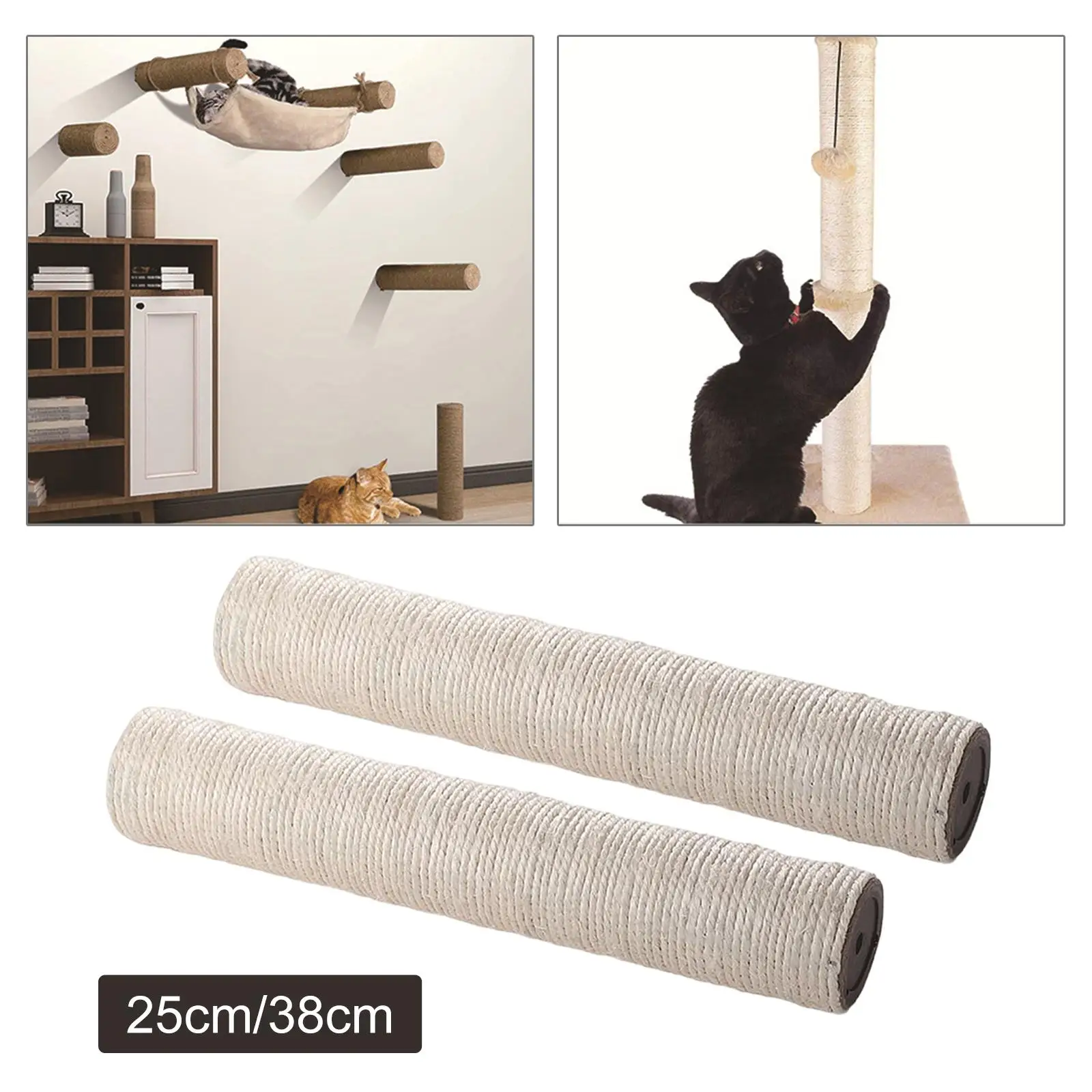 DIY Cat Scratching Post Replacement Parts Dia 2.75in Sofa Furniture Protector for Kitten Pet