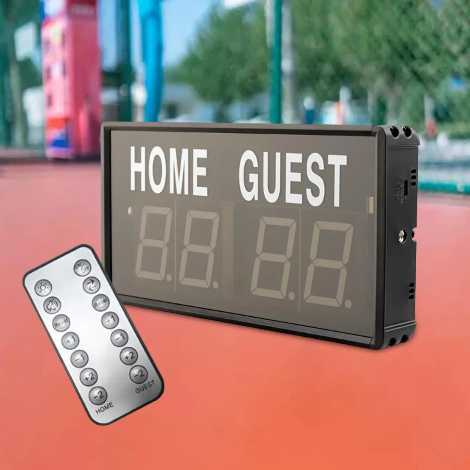 Digital Scoreboard LED Scoring Electronic Scoreboard Tabletop Score Keeper for Volleyball Badminton Indoor Games Soccer Sports