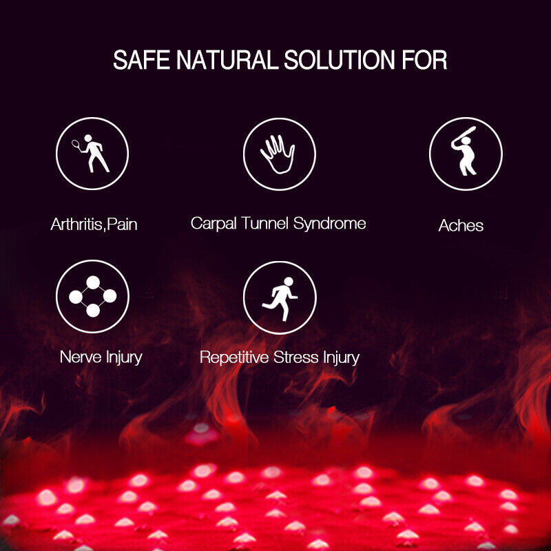 Red & Infrared Light Therapy Device for Hand Pain Relief Near Infrared Mitten Glove for Arthritis Fingers Double Side LED 880NM