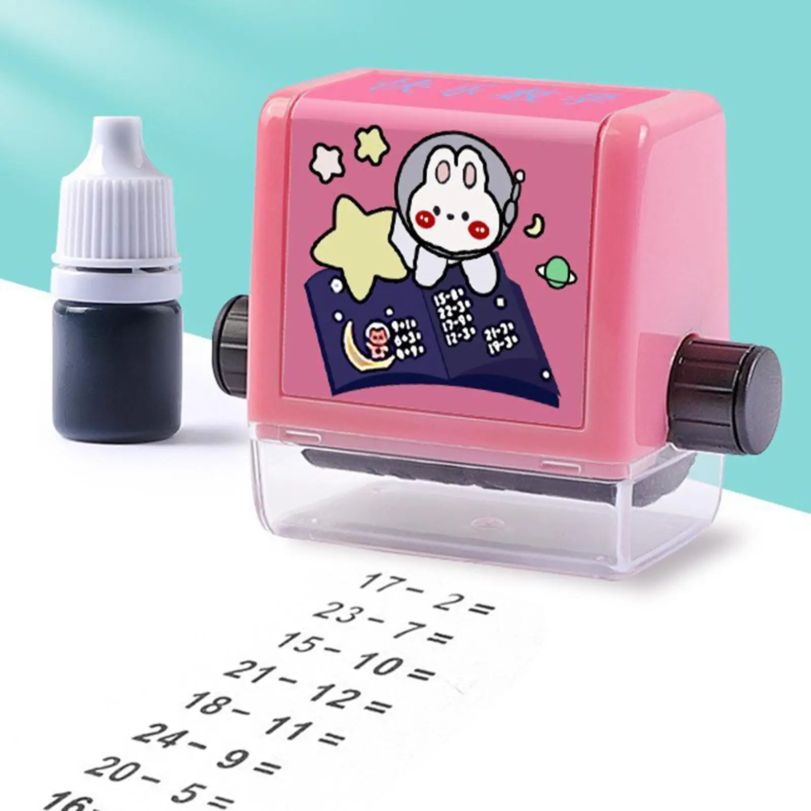 Roller Digital Teaching Stamp Practice Tool Homeschool Kindergarten Arithmetic Tool Number Rolling Stamp for Preschool Parents