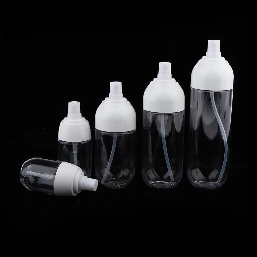 2 Pieces of Clear Reusable Empty Pump Bottle with Round Lid Bottles