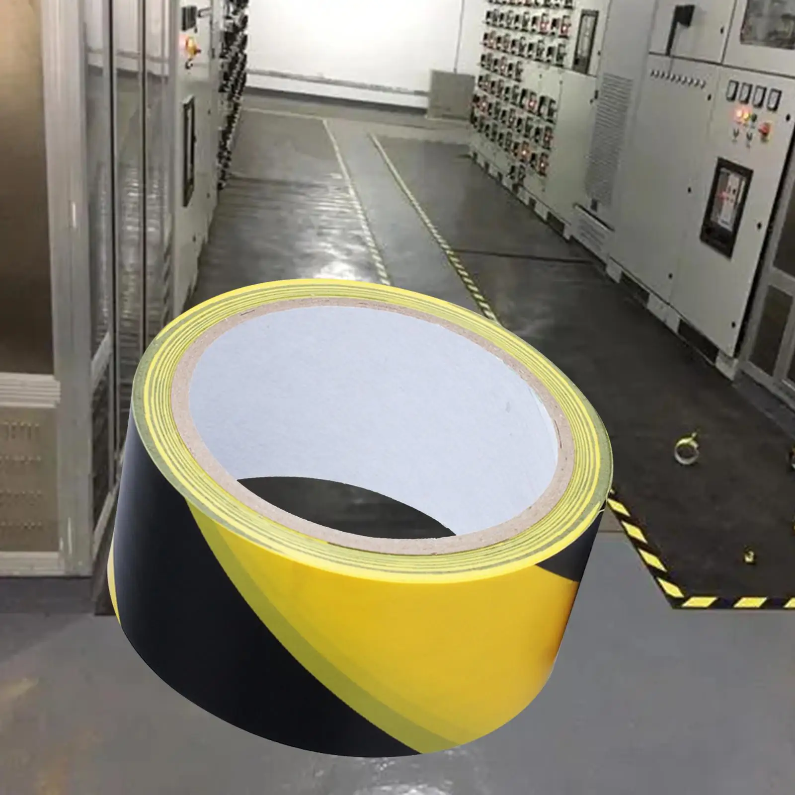Warning Tape Identification Area PVC Hazard Warning Safety Stripe Tape for Equipment Stairs Factory Construction Pipes