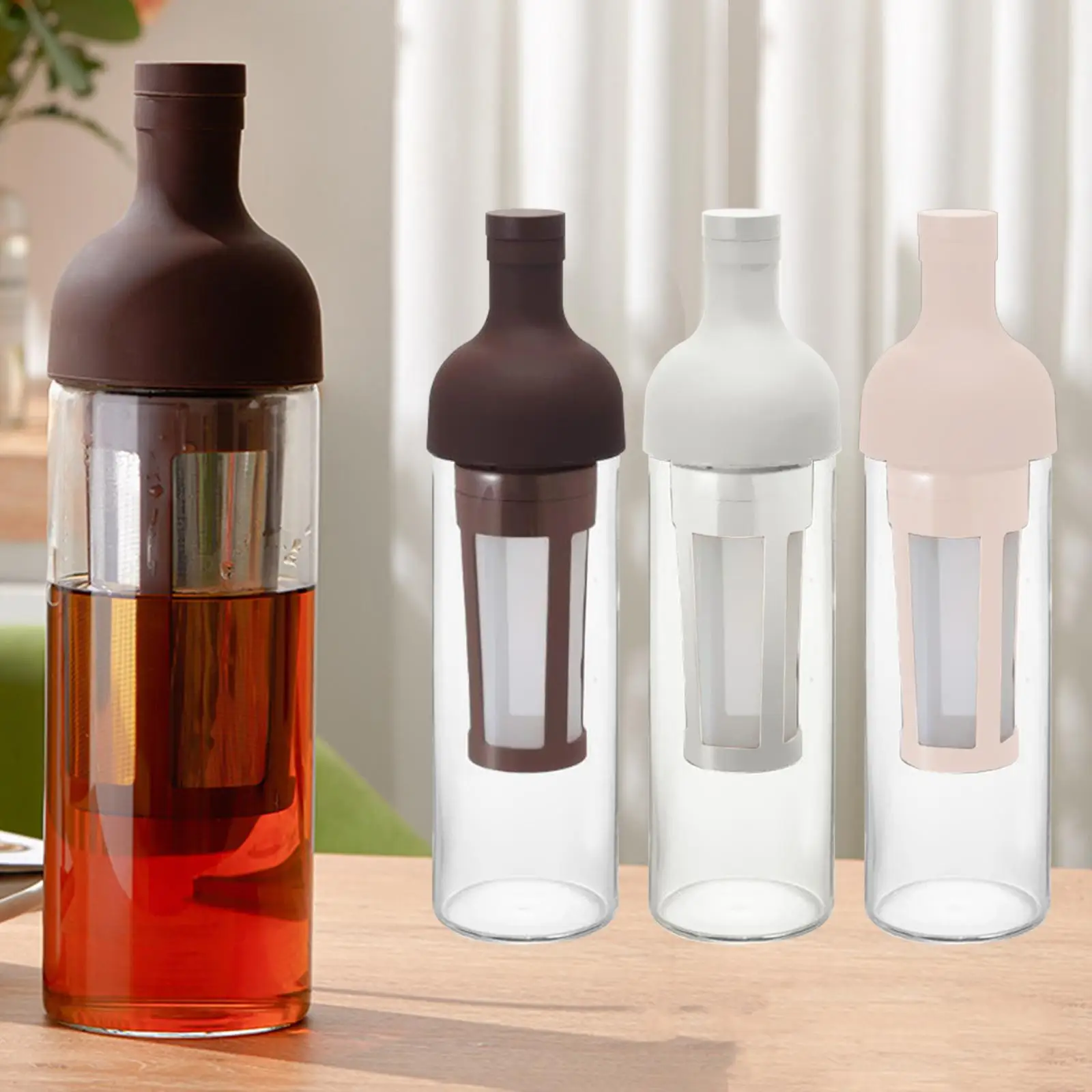 Glass Cold Tea Brewing Coffee Maker Ice Drip Coffee Pot Reusable Bottle Coffee Kettle Iced Tea Maker Kitchen Accessories