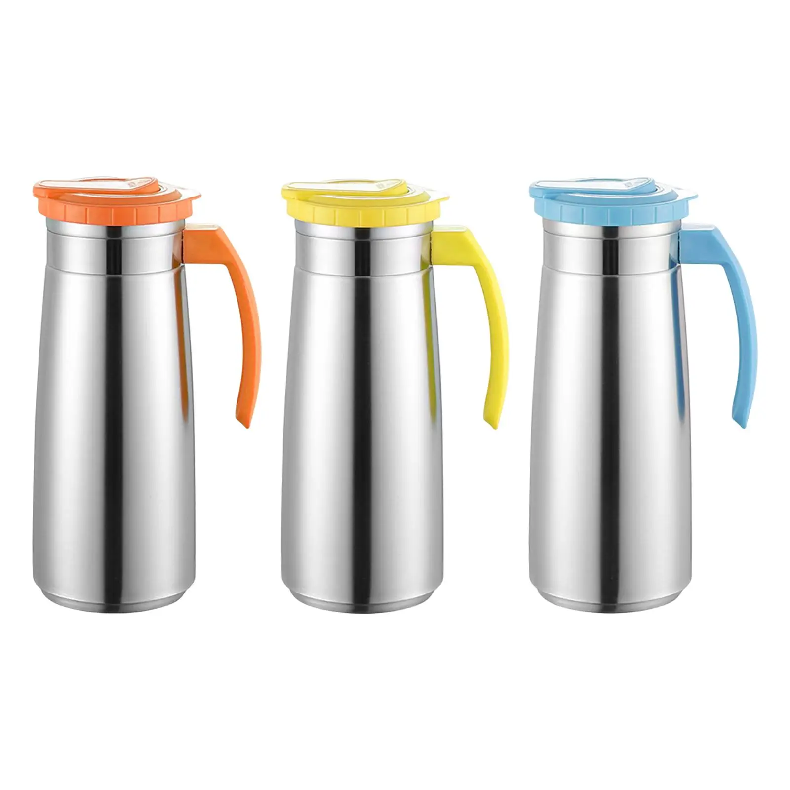 Stainless Steel Jug Cold Kettle Drinks Water Jug Beverage Jar Water Pitcher for Barbecue Kitchen Fridge Party Household