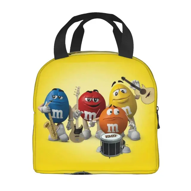 Custom M&M Candy Character Lunch Bag Women Cooler Thermal Insulate free  shipping