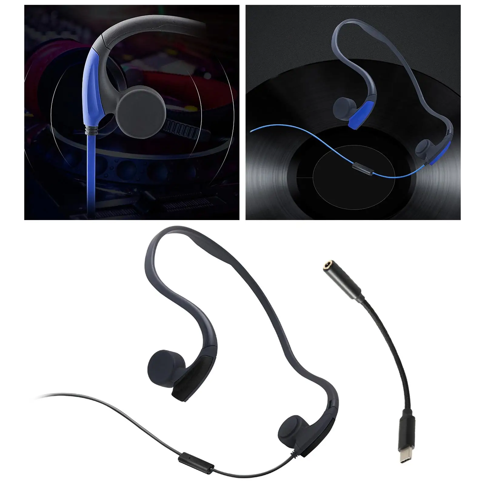 Bone Conduction Wired Headset Voice Control Music Player Bone Conduction Earphone for Running Outdoor Sport Driving Phones Music
