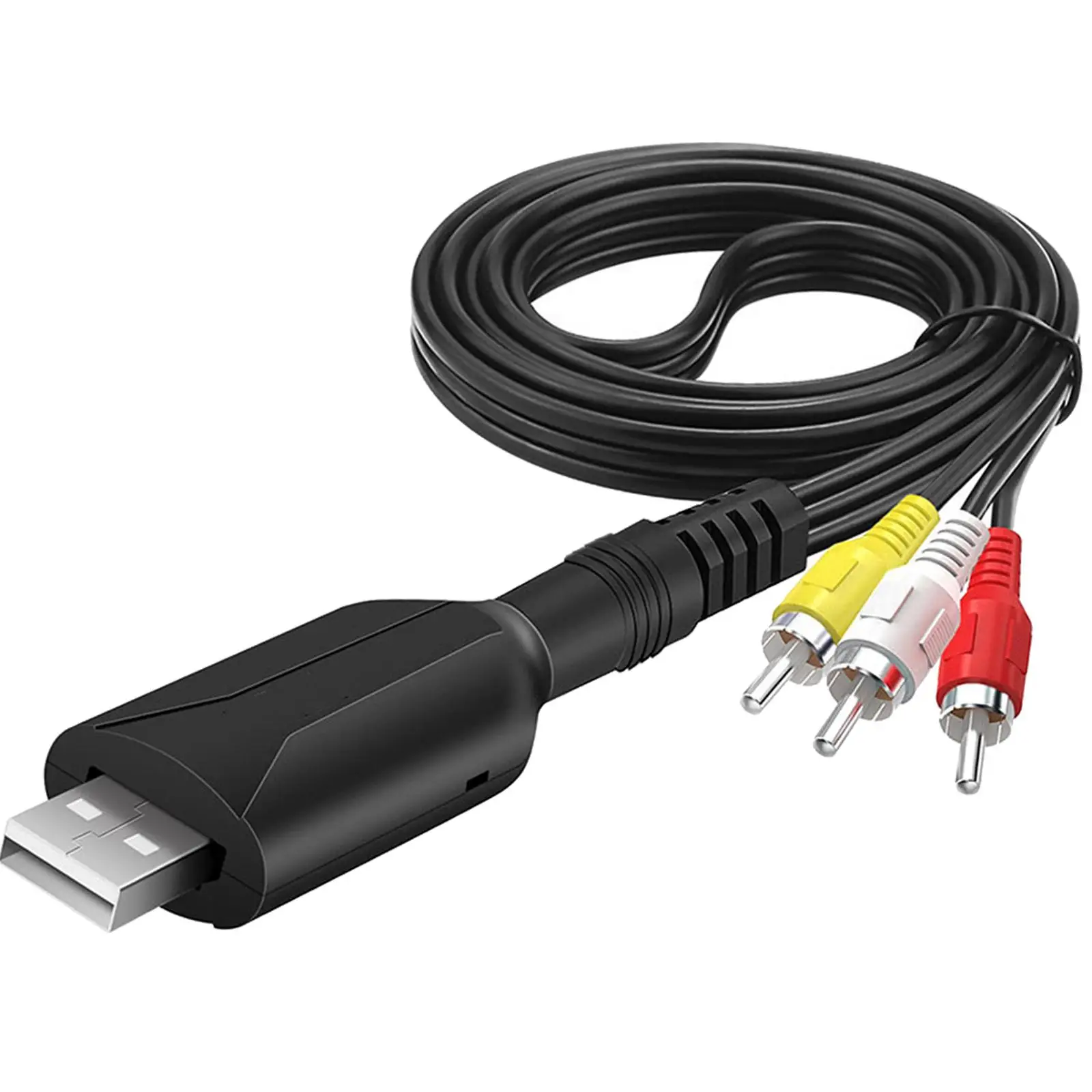 USB 2.0 Video Audio  Converter Splitter Adapter Plug  USB 2.0 to AV RCA Audio Video Converter for STB  Heads