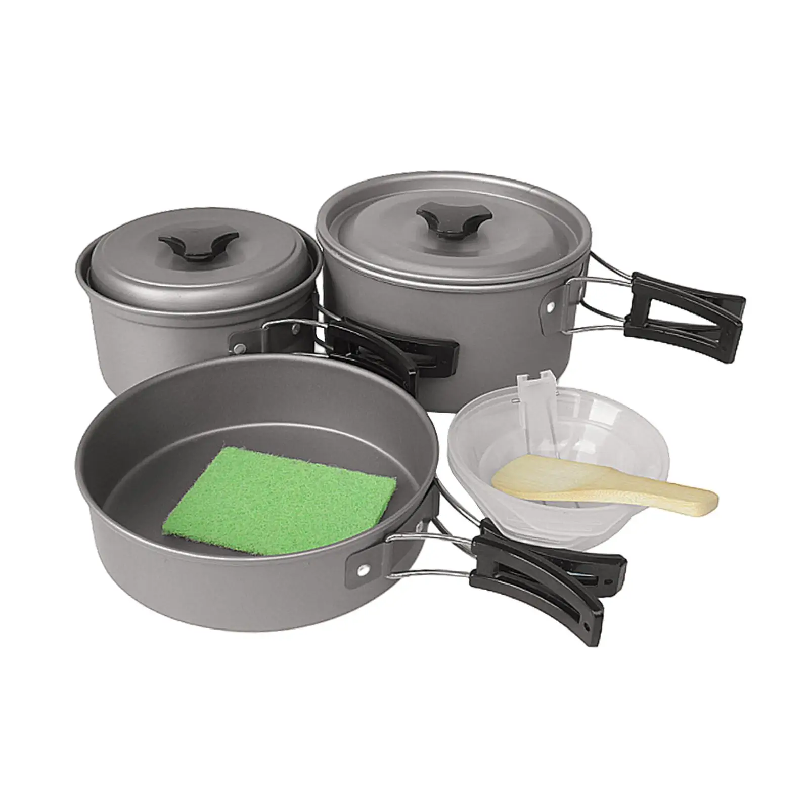 Camping Cookware Set Easy to Clean Included Mesh Carry Bag Lightweight Durable Aluminum Alloy Cooking Gear Equipment Gear