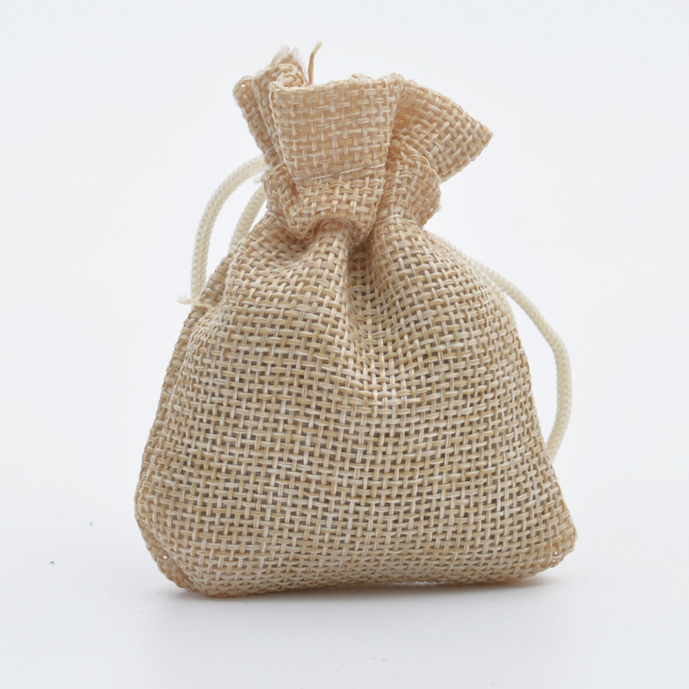 5 Stück Multisize Jute Sackleinen Leinen Kordelzug Tasche Weihnachten Halloween Geschenktüten Hochzeit Geburtstag Party Süßigkeiten Schokolade Verpackungsbeutel – Detail 15