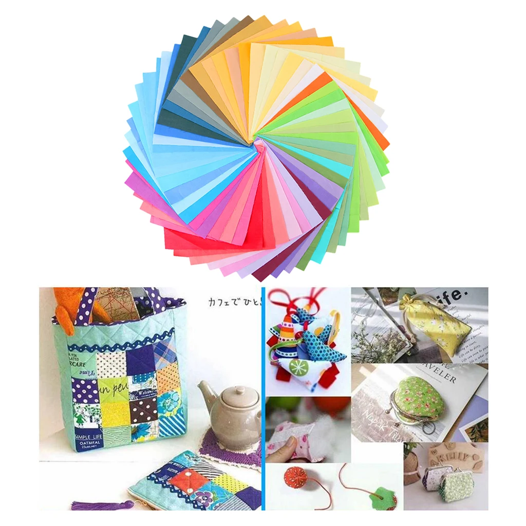 50 Colors Cotton Fabric  Quilting Patchwork Fabric Bundles Fabric for  Cloth Sewing crafts