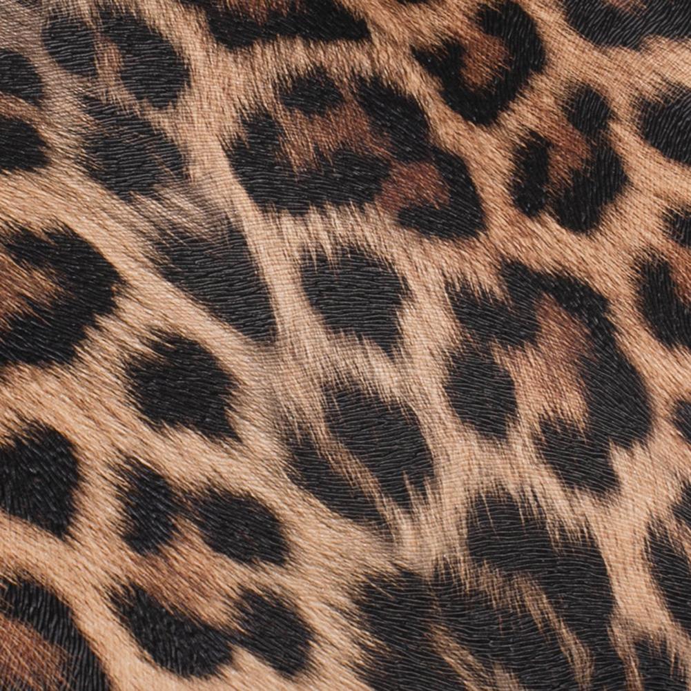 Bolsa de maquiagem portátil leopardo compartimento impermeável