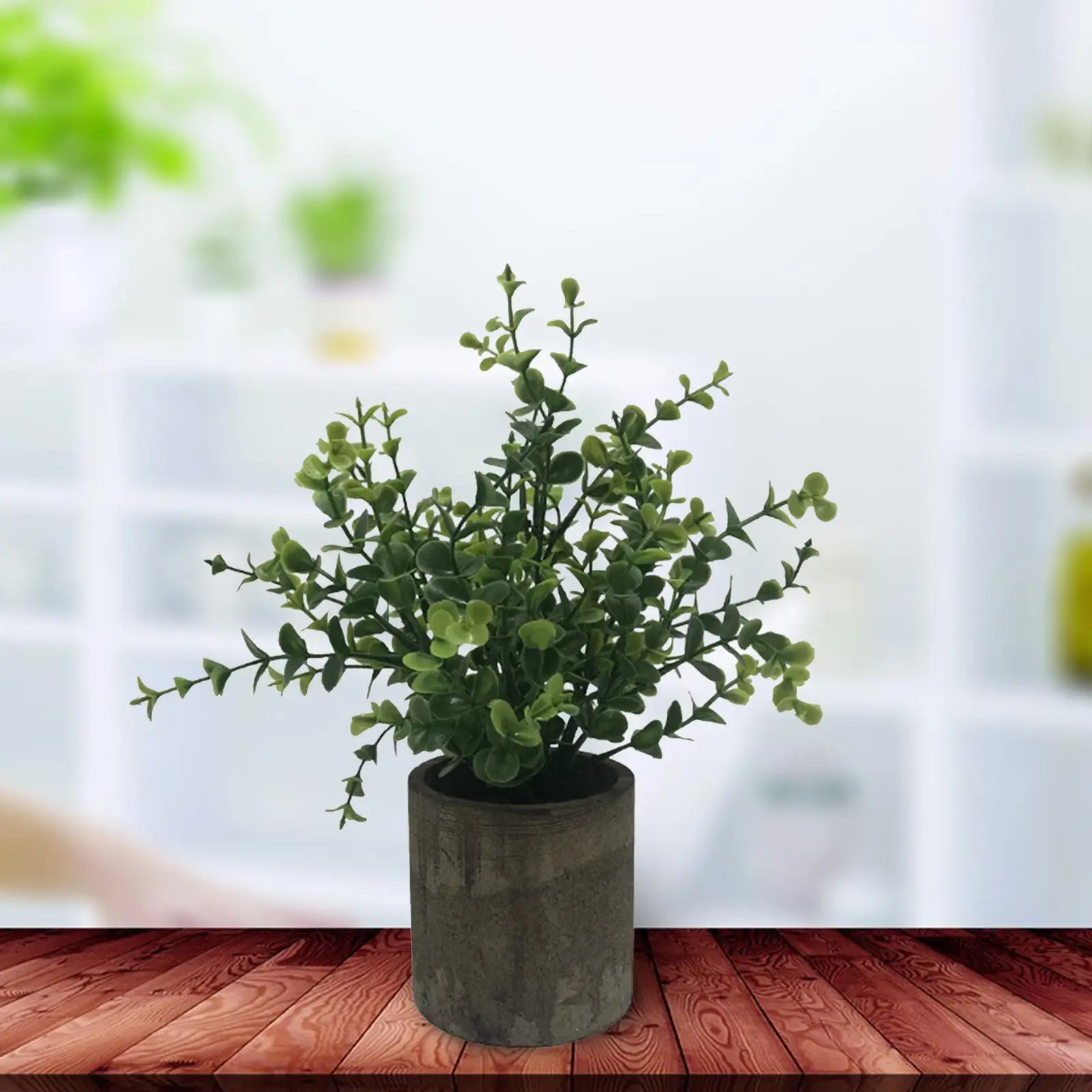 Artificial Eucalyptus Bonsai Potted Plants Office Wedding Decor Photo Props