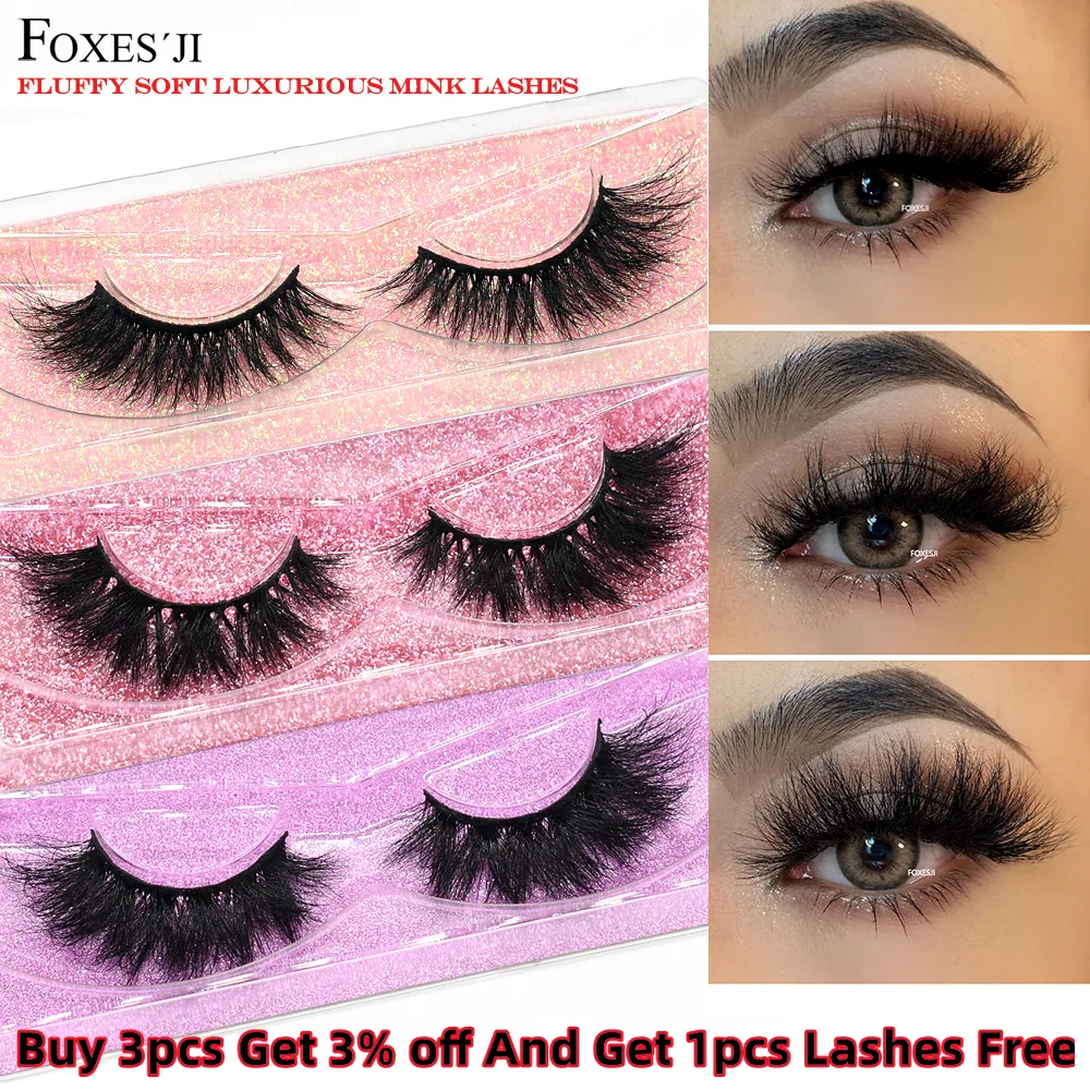 Best of FOXESJI 3D Mink Lashes False Eyelashes Fluffy Thick Cross Wispy Natural Eye Lashes Mink Soft Lash Extension Supplies Makeup Set Reviews & Tips