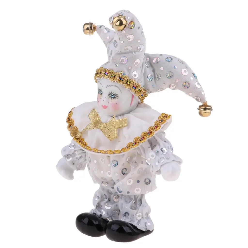  Porcelain Doll Standing  Dolls Clown Doll Toys Ornament White