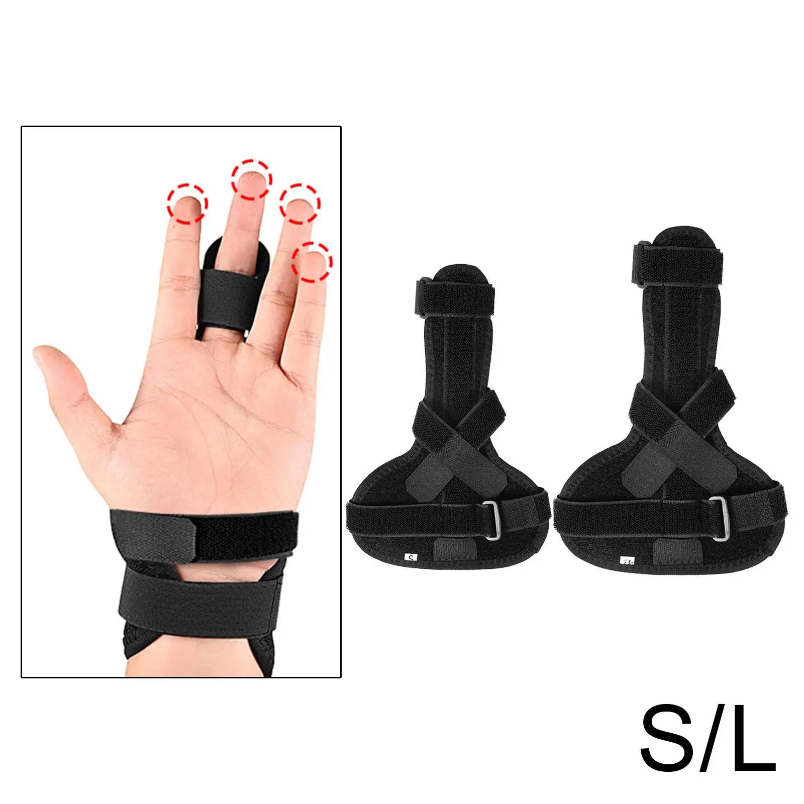 Finger Splint /Ok Fabric/ Black/ Support Guard Splints /Aluminum Brace  Immobilizer for Finger Injuries