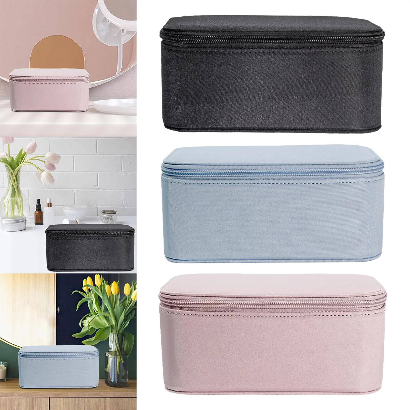 Makeup Bag Organizer Oxford Cloth with Zipperr Large Capacity for Bathroom