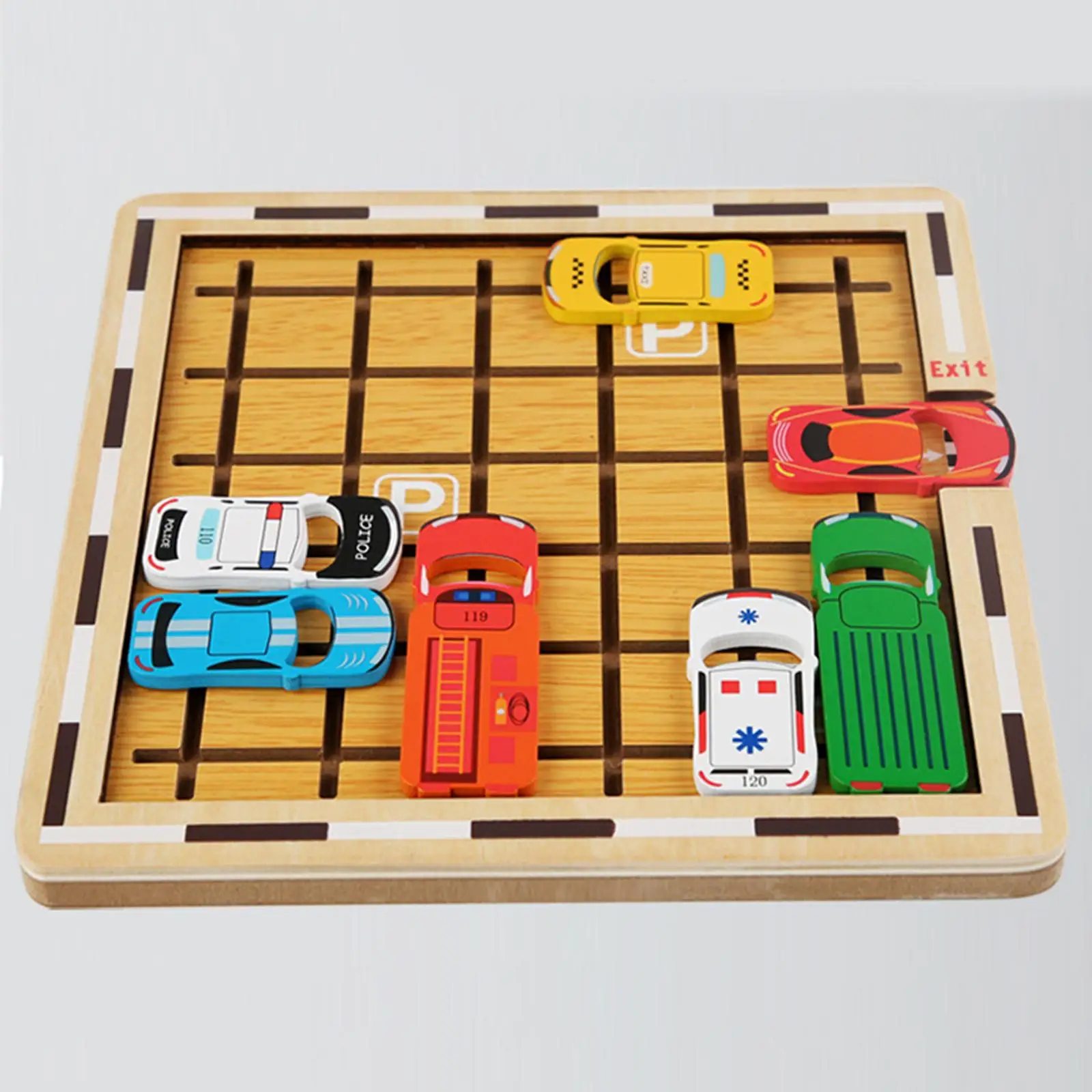 Wooden Early Education Car Logical Thinking Training Exercise Brain Ability Sensory Toy Development for Toddlers Kids Boys Gifts