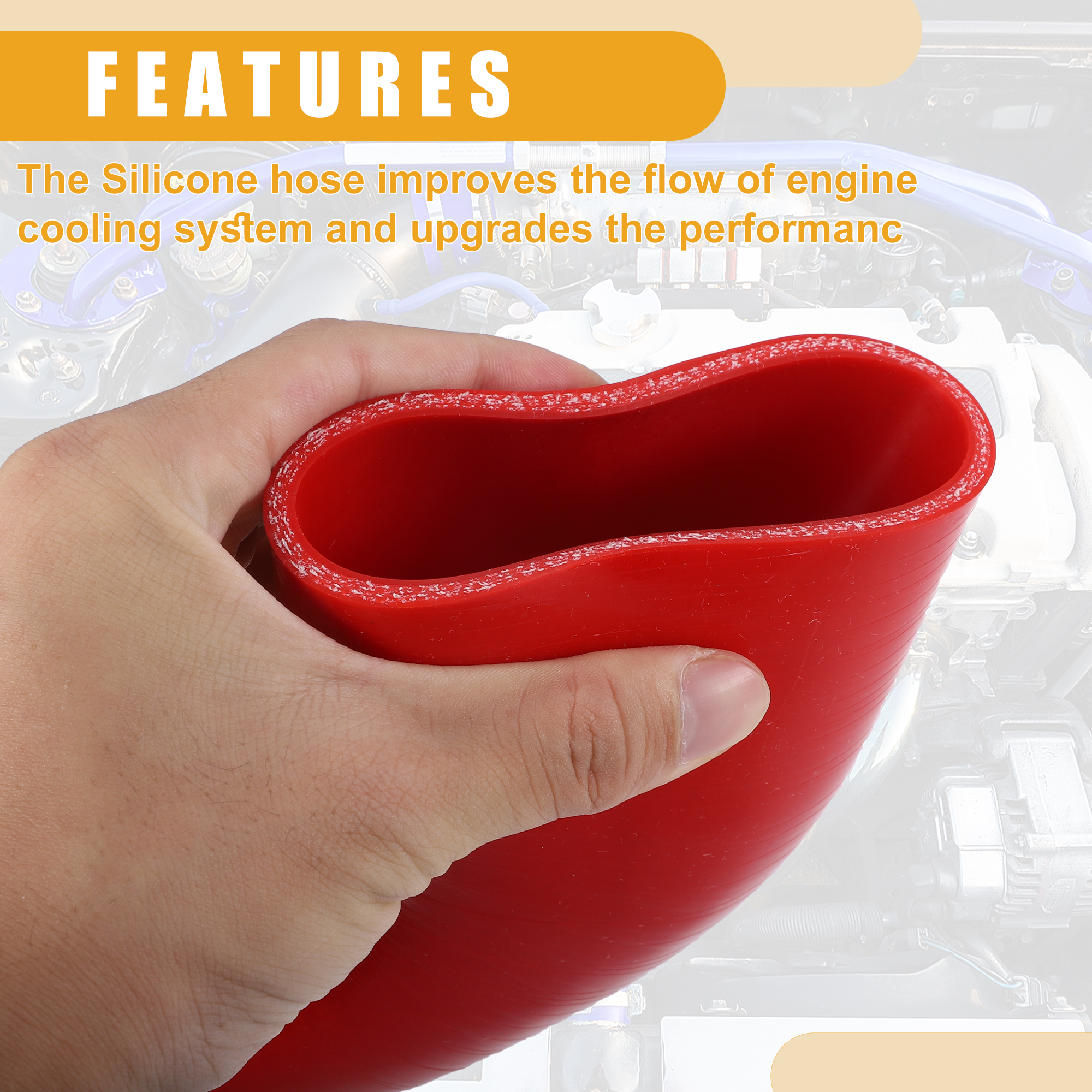 UXCELL 51mm ID to 63mm ID 51mm ID to 76mm ID Universal 90 Degree Elbow Silicone Hose Coupler Turbo Intercooler Intake Piping