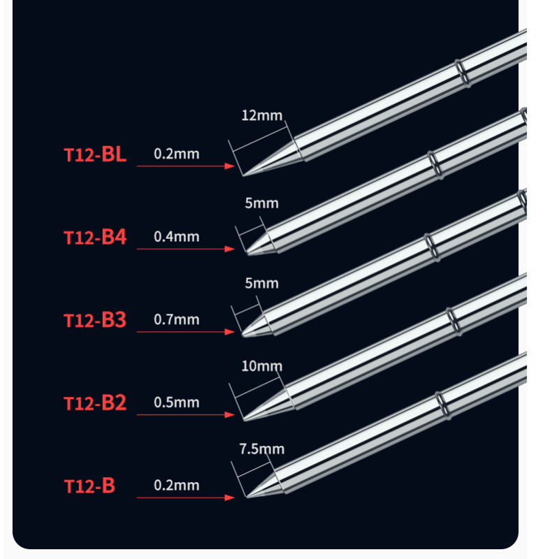 Nombre 4, Pointes de fer à souder T12, pour Station de soudage électrique Hakko FX951 STC et STM32 OLED