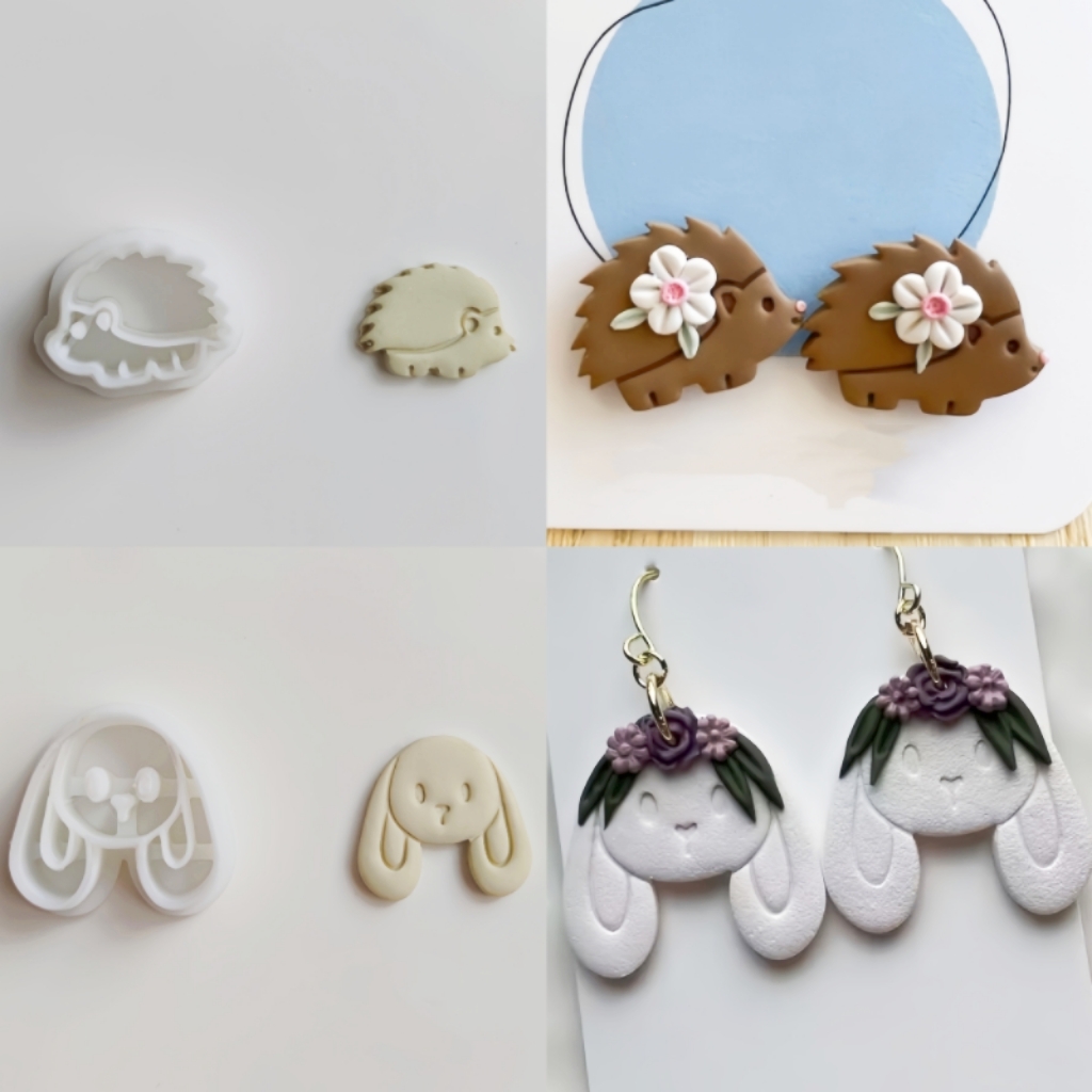 Tier Serie Mini niedlichen Hund/Affe/Kaninchen/Eule/Frosch geformte Ton formen für DIY handgemachte Schmuck Ohrringe Dekoration Ton schneider – Detail 4