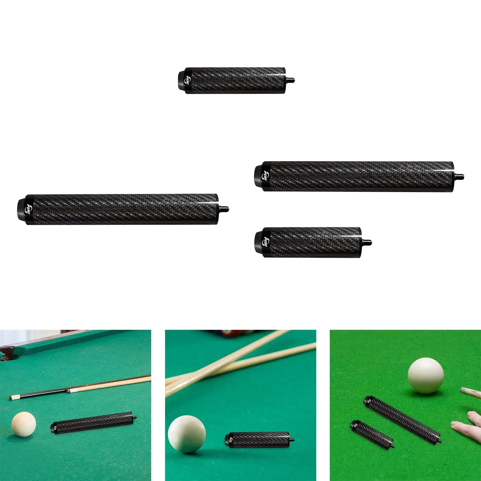 Cue Rod Extension Billiards Pool Cue Extension Compact Portable Black Billiard Connect Shaft Snooker for Billiard Cues