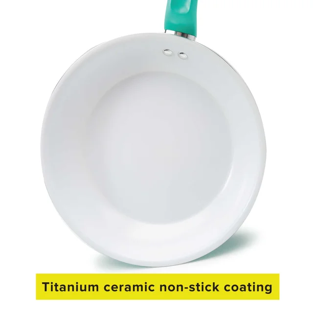 Tasty Ceramic Titanium-Reinforced Cookware Set, Pink, 16 Piece - AliExpress
