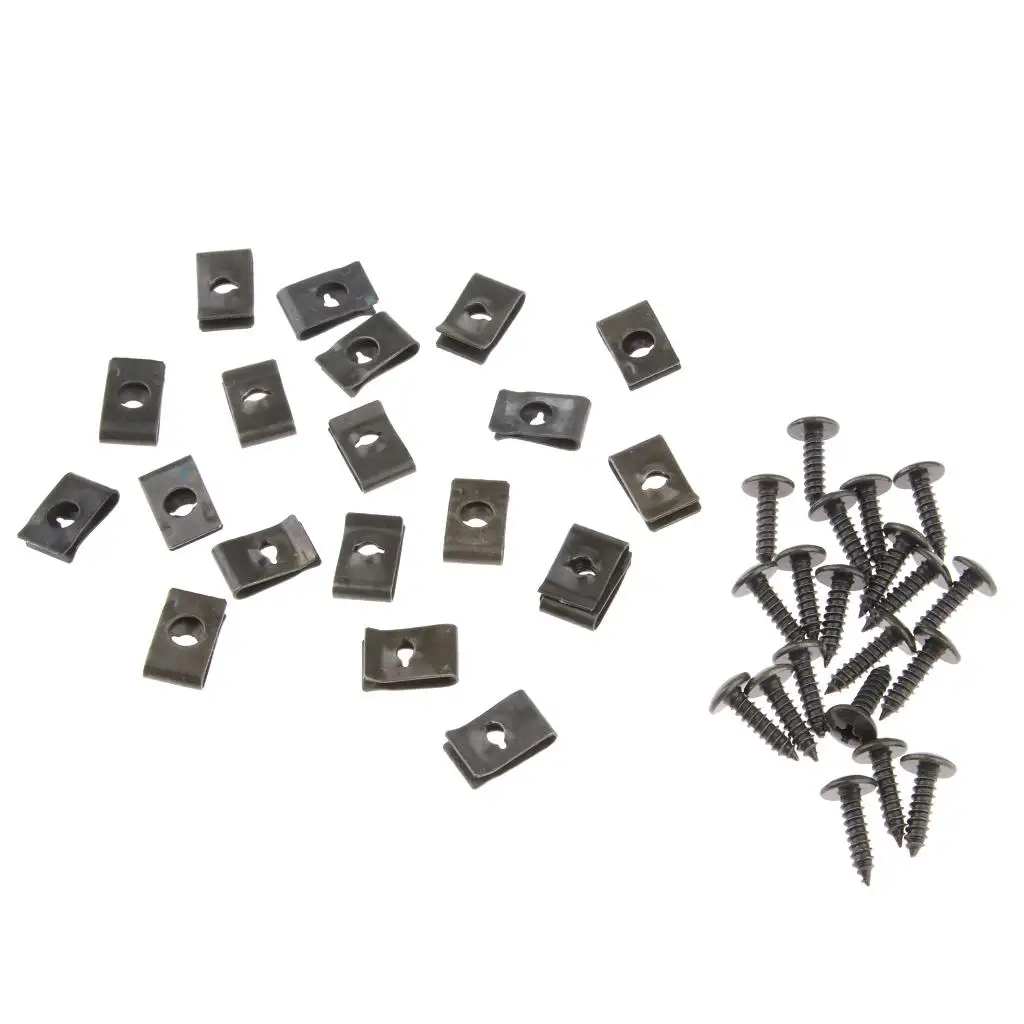 Black Iron Fastener Clips And Screws Retainers Rivets for Car Bumper