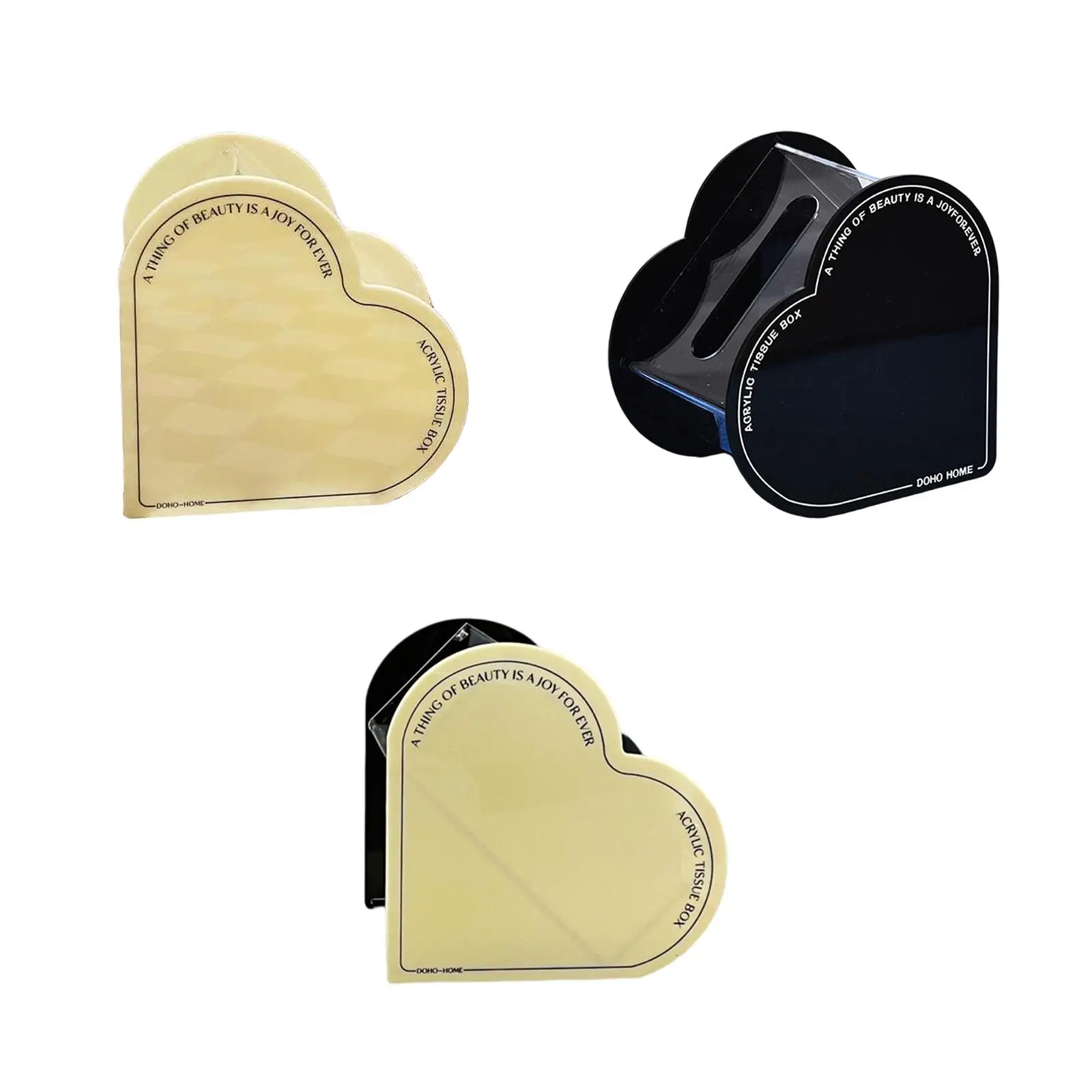 Heart Shaped Tissue Box Cover Household Storage Container Toilet Paper Storage Holder Bathroom Tissue Holders for Decor Bathroom